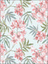 Linen Floral fabric in blue pink green color - pattern number AF37725 - by Patton Norwall in the Flourish collection