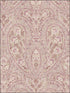 Ornamental fabric in black plum pink color - pattern number AF37727 - by Patton Norwall in the Flourish collection