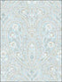 Ornamental fabric in blue grey color - pattern number AF37728 - by Patton Norwall in the Flourish collection