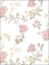Fern Floral wallpaper in pink khaki grey blush color - pattern number AF37732 - by Patton Norwall in the Flourish collection