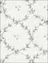 Floral Laurel wallpaper in plum burgundy cream color - pattern number AF37744 - by Patton Norwall in the Flourish collection