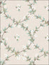 Floral Laurel wallpaper in blue beige plum burgandy color - pattern number AF37745 - by Patton Norwall in the Flourish collection