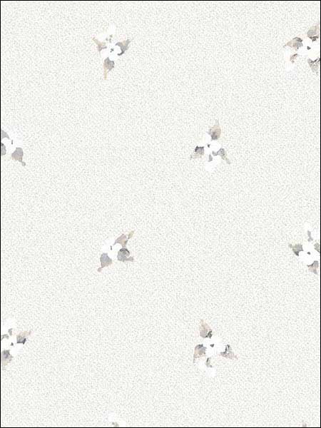 Laurel Spot wallpaper in grey color - pattern number AF37747 - by Patton Norwall in the Flourish collection