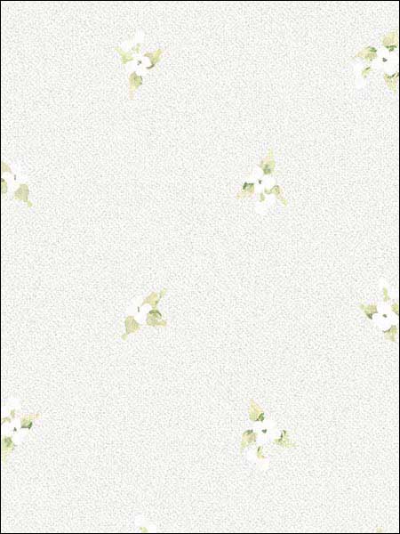 Laurel Spot wallpaper in green grey color - pattern number AF37749 - by Patton Norwall in the Flourish collection