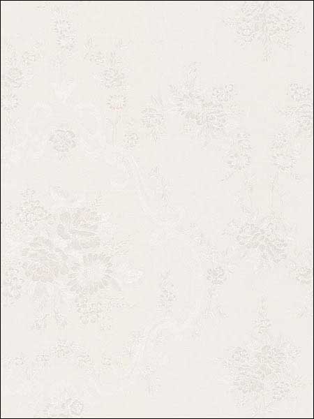 Damask In Register Emboss wallpaper in pearl white color - pattern number SL27500 - by Patton Norwall in the Simply Silks 4 collection