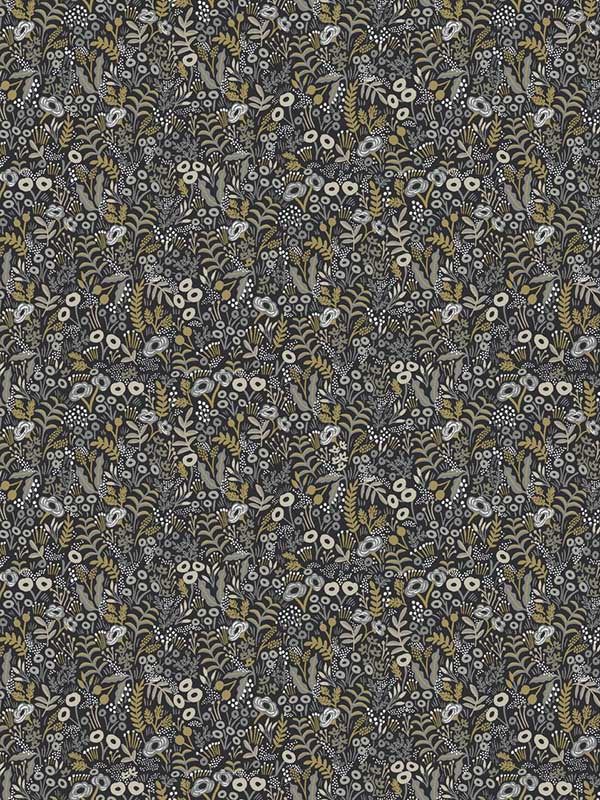 Tapestry wallpaper in black and beige color - pattern number RI5125 - by Rifle Paper Co in the Rifle Paper Co collection
