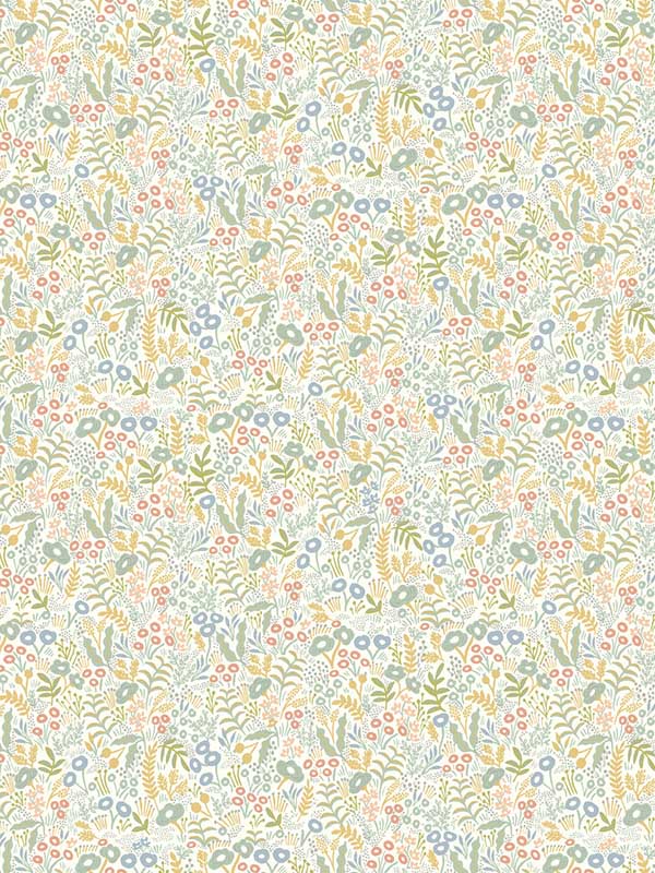 Tapestry wallpaper in light mustard color - pattern number RI5127 - by Rifle Paper Co in the Rifle Paper Co collection