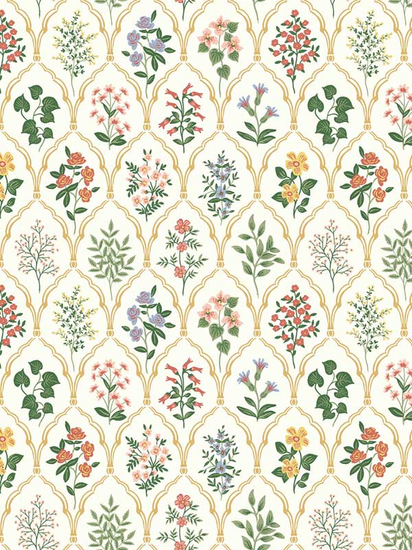 Hawthorne wallpaper in cream color - pattern number RI5130 - by Rifle Paper Co in the Rifle Paper Co collection