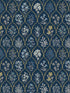 Hawthorne wallpaper in navy and gold color - pattern number RI5131 - by Rifle Paper Co in the Rifle Paper Co collection