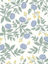 Peonies wallpaper in periwinkle and sage color - pattern number RI5148 - by Rifle Paper Co in the Rifle Paper Co collection