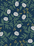 Peonies wallpaper in navy color - pattern number RI5149 - by Rifle Paper Co in the Rifle Paper Co collection