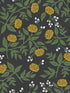Peonies wallpaper in black and gold color - pattern number RI5151 - by Rifle Paper Co in the Rifle Paper Co collection