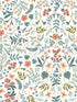 Wildwood fabric in beige and coral color - pattern number RI5157 - by Rifle Paper Co in the Rifle Paper Co collection