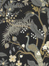 Peacock fabric in black color - pattern number RI5170 - by Rifle Paper Co in the Rifle Paper Co collection