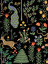 Menagerie Peel and Stick fabric in black color - pattern number PSW1321RL - by Rifle Paper Co in the Rifle Paper Co Peel and Stick Wallpaper collection