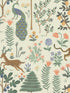 Menagerie Peel and Stick fabric in cream color - pattern number PSW1322RL - by Rifle Paper Co in the Rifle Paper Co Peel and Stick Wallpaper collection