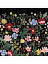 Strawberry Fields Peel and Stick 4 Panel fabric in black color - pattern number PSW1333M - by Rifle Paper Co in the Rifle Paper Co Peel and Stick Wallpaper collection