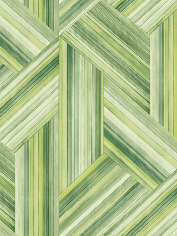 Geo Inlay fabric in chartreuse and basil color - pattern number LW50104 - by Seabrook in the Living With Art II collection
