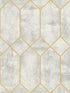 Geo Faux wallpaper in silver birch and metallic gold color - pattern number LW51610 - by Seabrook in the Living With Art II collection