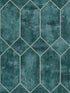 Geo Faux wallpaper in emerald and metallic silver color - pattern number LW51604 - by Seabrook in the Living With Art II collection