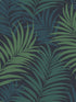 Via Palma wallpaper in midnight blue juniper and spearmint color - pattern number LN10112 - by Seabrook in the Lillian August Luxe Retreat collection