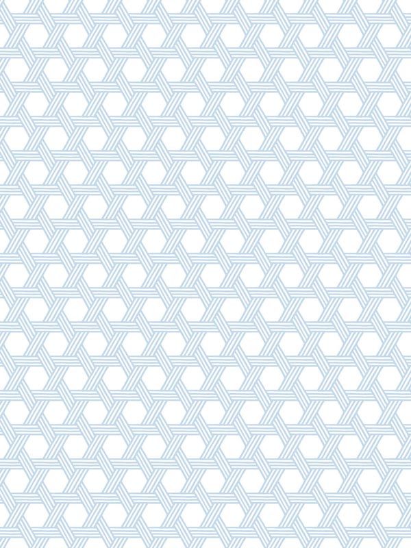 Cabana Wicker wallpaper in carolina blue and eggshell color - pattern number LN10202 - by Seabrook in the Lillian August Luxe Retreat collection