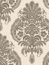 Antigua Damask fabric in charcoal and ivory color - pattern number LN10400 - by Seabrook in the Lillian August Luxe Retreat collection