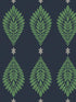 Mirasol Palm Frond wallpaper in midnight blue and spearmint color - pattern number LN10612 - by Seabrook in the Lillian August Luxe Retreat collection