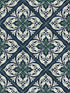 Plumosa Tile wallpaper in midnight blue and spearmint color - pattern number LN11012 - by Seabrook in the Lillian August Luxe Retreat collection