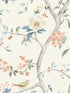Southport Floral Trail wallpaper in eggshell melon and carolina blue color - pattern number LN11101 - by Seabrook in the Lillian August Luxe Retreat collection
