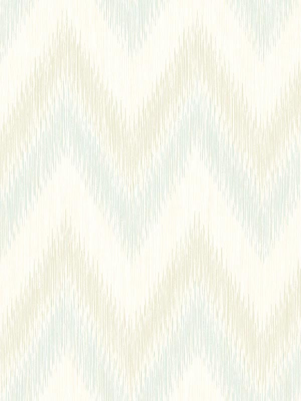Regent Flamestitch Stringcloth fabric in sea glass and eggshell color - pattern number LN11204 - by Seabrook in the Lillian August Luxe Retreat collection