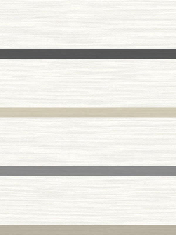 Crew Stripe wallpaper in ivory wrought iron and sand dollar color - pattern number LN11400 - by Seabrook in the Lillian August Luxe Retreat collection