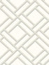 Block Trellis wallpaper in metallic silver and eggshell color - pattern number LN11500 - by Seabrook in the Lillian August Luxe Retreat collection