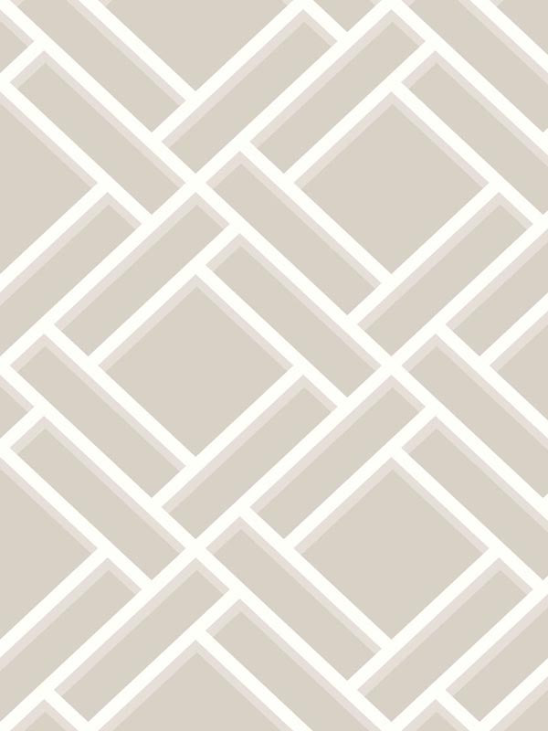 Block Trellis wallpaper in cove gray and fog color - pattern number LN11508 - by Seabrook in the Lillian August Luxe Retreat collection
