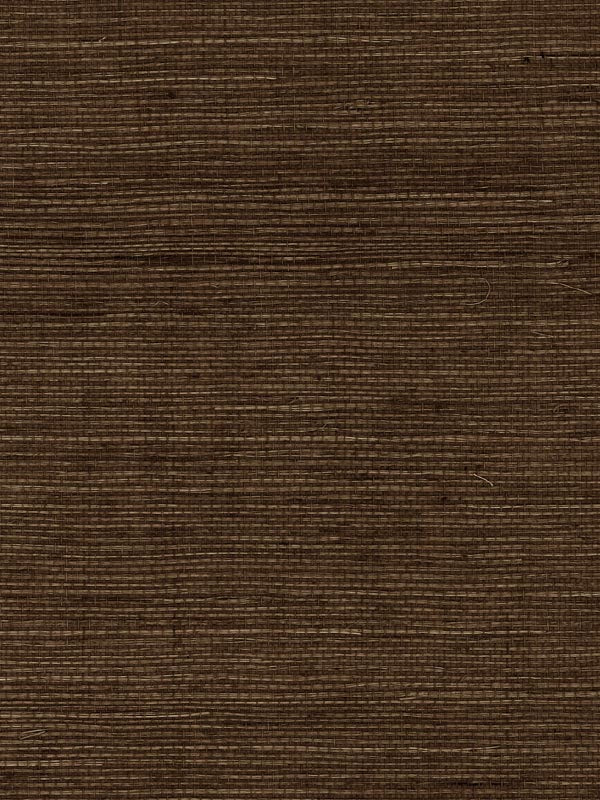 Sisal Grasscloth fabric in chocolate color - pattern number LN11816 - by Seabrook in the Lillian August Luxe Retreat collection