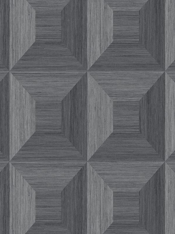Squared Away Geometric wallpaper in cove gray color - pattern number TC70608 - by Seabrook in the More Textures collection