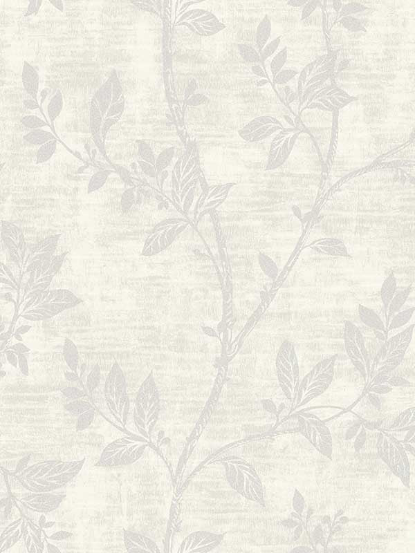 Leaf Trail wallpaper in metallic pearl and glass beads color - pattern number 2231100 - by Seabrook in the Essential Textures by Etten Gallerie collection