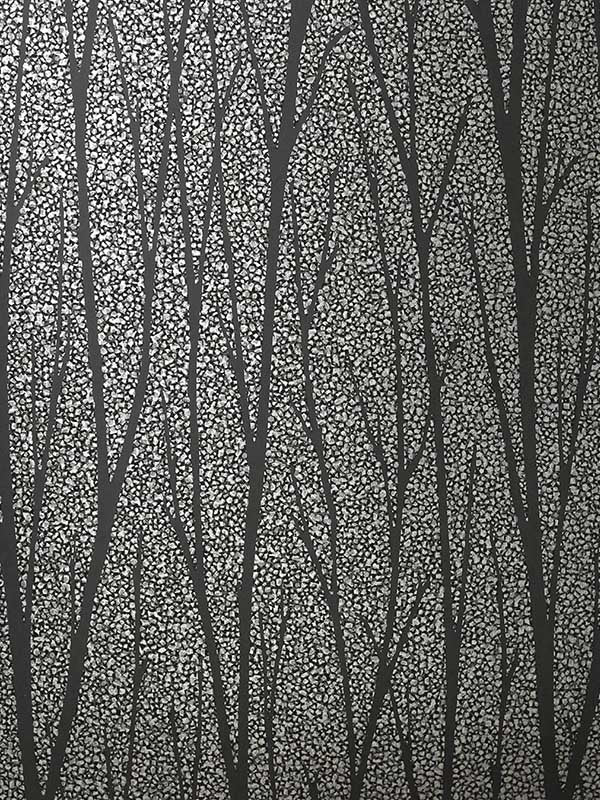 Birch Trail wallpaper in gunmetal and charcoal color - pattern number 2232110 - by Seabrook in the Essential Textures by Etten Gallerie collection