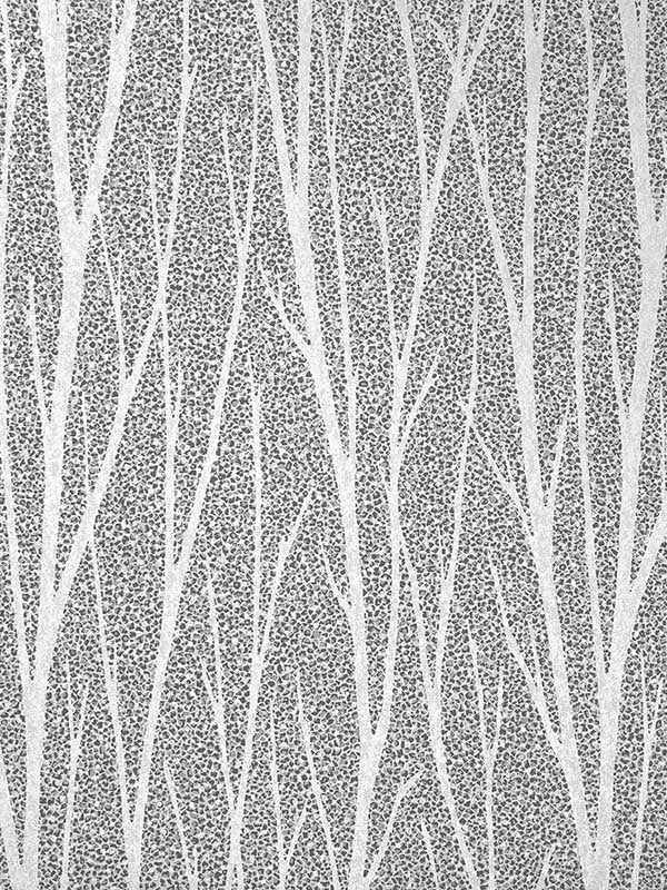 Birch Trail wallpaper in metallic silver and charcoal color - pattern number 2232117 - by Seabrook in the Essential Textures by Etten Gallerie collection
