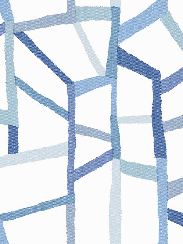 Tate Geometric Linen Look wallpaper in blue color - pattern number 2903-25849 - by A Street Prints in the Bluebell collection