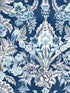Vera Floral Damask fabric in blue color - pattern number 2903-25863 - by A Street Prints in the Bluebell collection