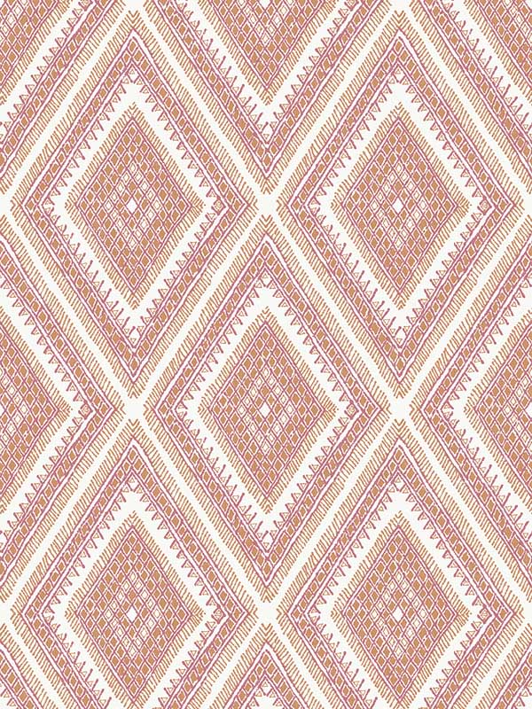 Zaya Tribal Diamonds fabric in orange color - pattern number 2969-26015 - by A Street Prints in the Pacifica collection