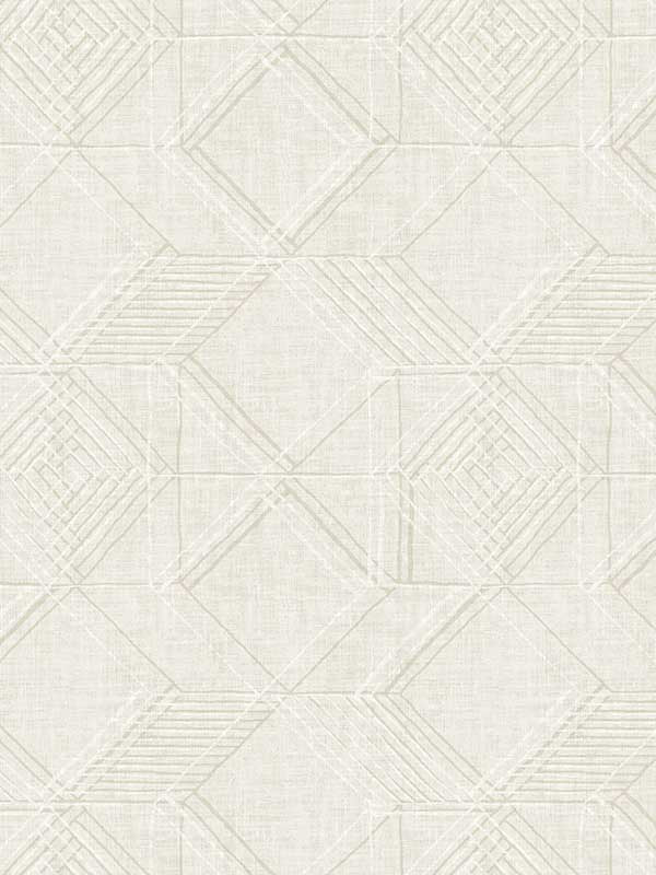 Moki Lattice Geometric wallpaper in off white color - pattern number 2969-26019 - by A Street Prints in the Pacifica collection