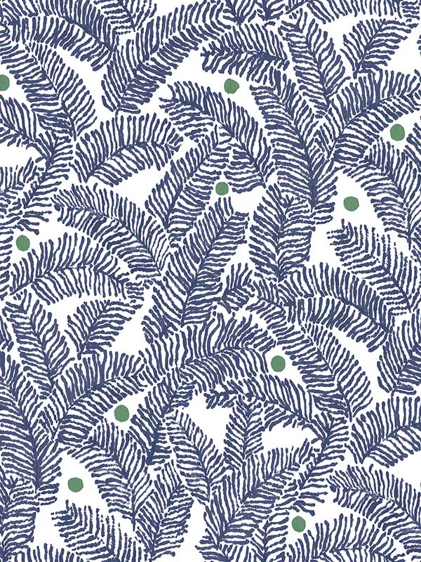 Athina Fern wallpaper in navy color - pattern number 2969-26034 - by A Street Prints in the Pacifica collection