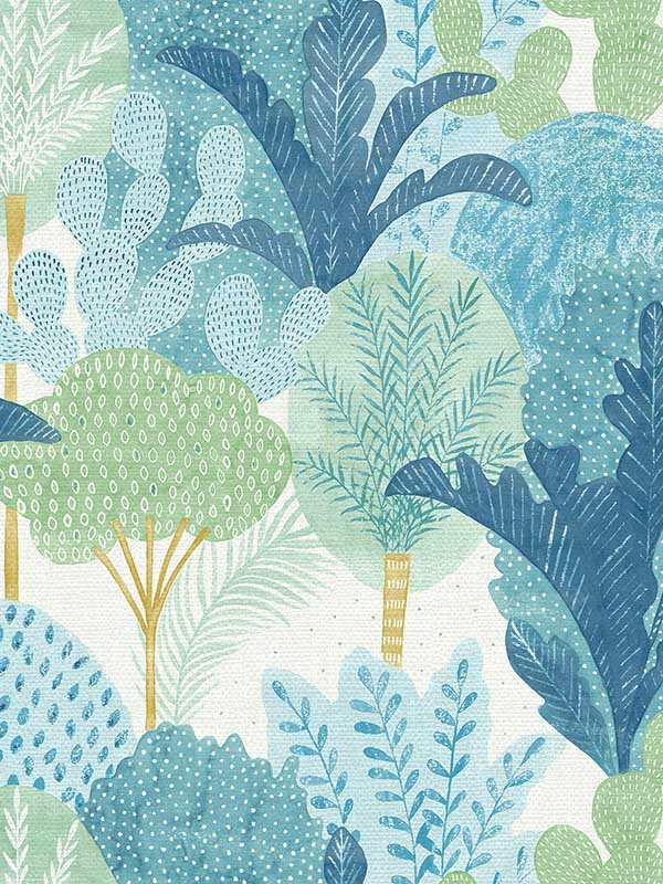 Ari Desert Oasis wallpaper in teal color - pattern number 2969-26045 - by A Street Prints in the Pacifica collection