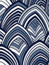 Cabarita Art Deco Flocked Leaves wallpaper in indigo color - pattern number 2969-87351 - by A Street Prints in the Pacifica collection