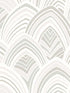 Cabarita Art Deco Flocked Leaves wallpaper in white color - pattern number 2969-87352 - by A Street Prints in the Pacifica collection