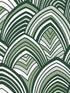 Cabarita Art Deco Flocked Leaves wallpaper in green color - pattern number 2969-87354 - by A Street Prints in the Pacifica collection