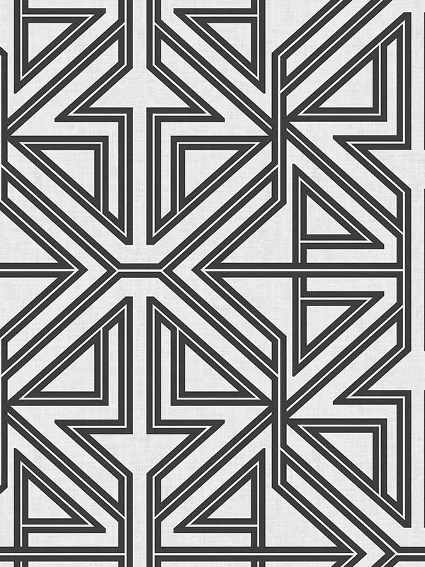 Kachel Geometric fabric in black color - pattern number 2975-26231 - by A Street Prints in the Scott Living Second Edition collection