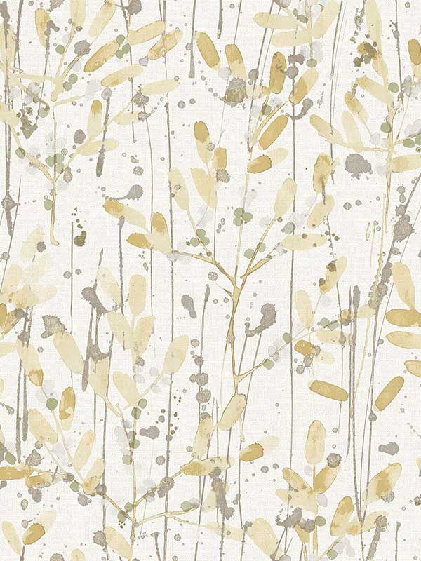 Leandra Floral Trail wallpaper in yellow color - pattern number 2975-26240 - by A Street Prints in the Scott Living Second Edition collection